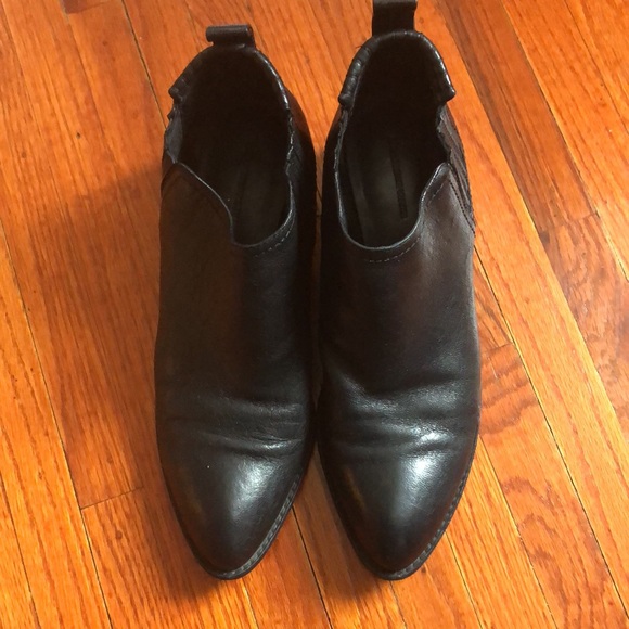 Alexander Wang Kori Black Leather Ankle Booties Sz 40 - Picture 3 of 9